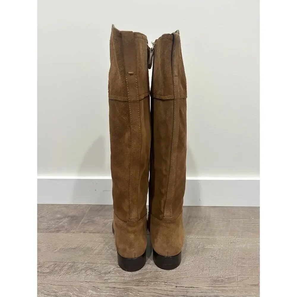Tory Burch Tan Suede Wembley Riding Knee Length Boots - Picture 5 of 10